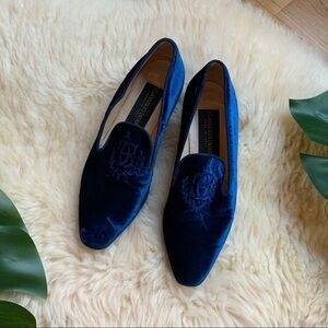 Classiques Entier Blue Velvet Smoking Loafers 6